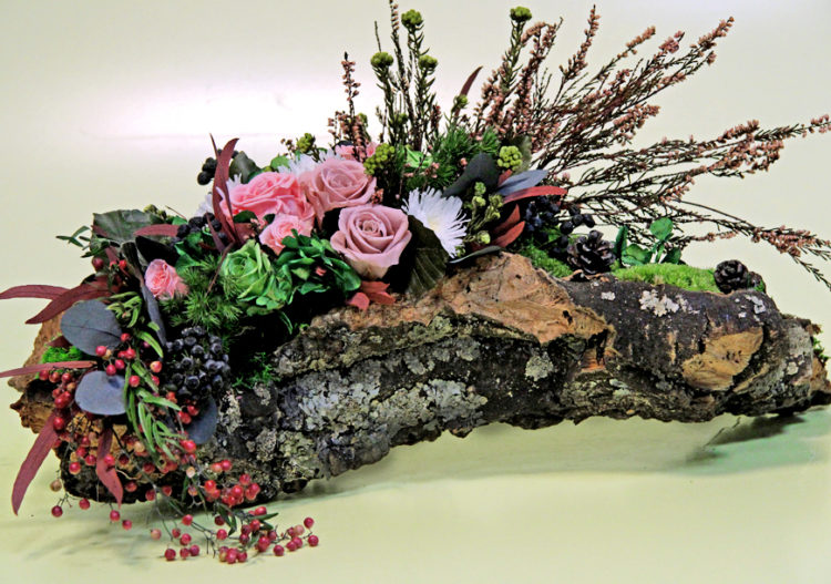 Композиция в эко-стиле из стабилизированных цветов - Etoile Flowers